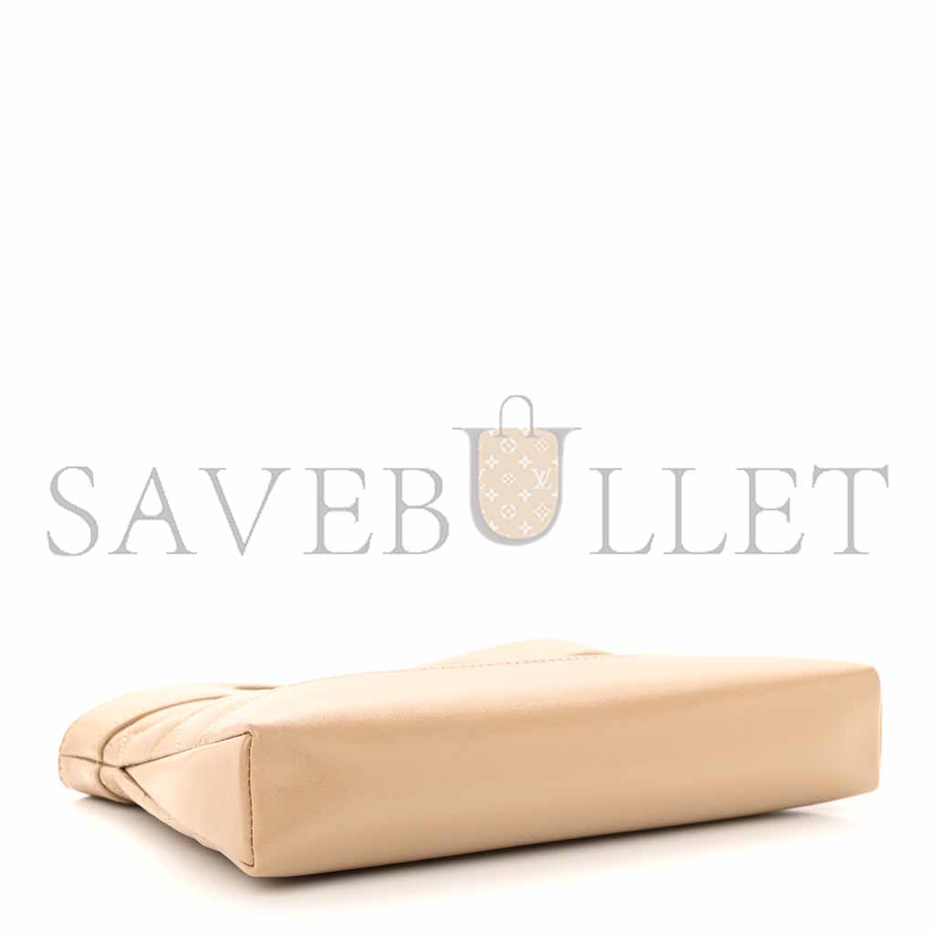 CHANEL SHINY CRUMPLED CALFSKIN QUILTED NANO 31 SHOPPING BAG BEIGE (20*17.5*3.5cm)